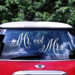 Picture of Wedding day car sticker - Mr. and Mrs.