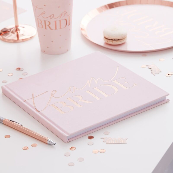 Picture of Guest Book pink blush velvet - Team bride