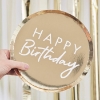 Χάρτινα πιάτα φαγητού - Happy Birthday χρυσό (8τμχ)