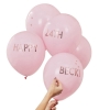 Μπαλόνια ροζ - Προσωποποιημένα (5τμχ)
