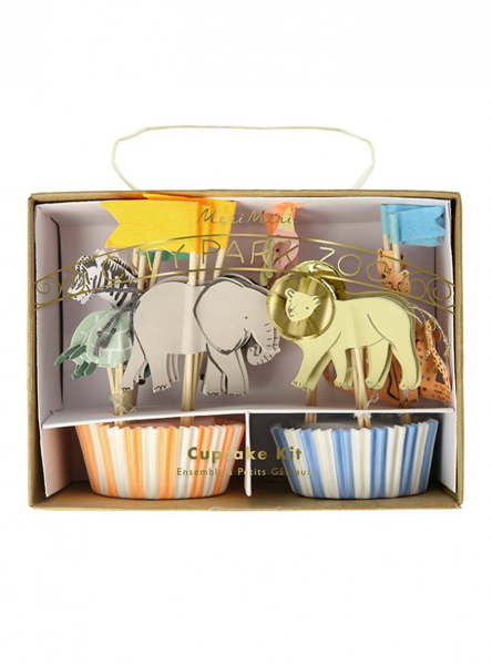 Picture of Cupcake kit - Safari animals  (Meri Meri)