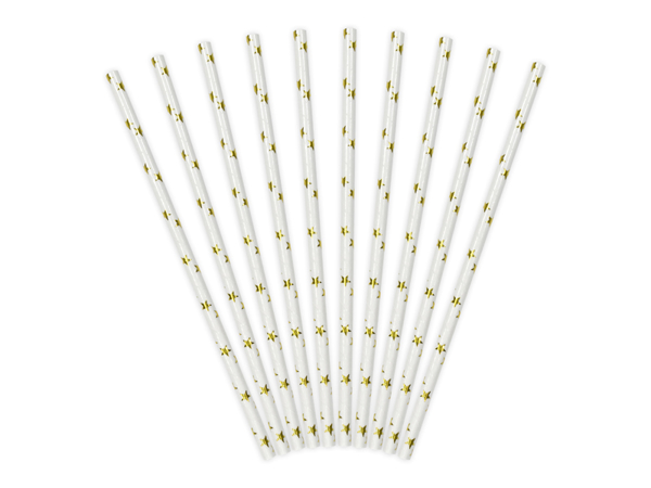 Picture of Paper Straws - Gold Foiled Star (10pcs)