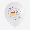 Picture of Balloons white - Happy birthday (5 pcs)