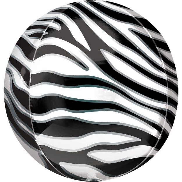 Μπαλόνι foil στρόγγυλη μπάλα zebra print