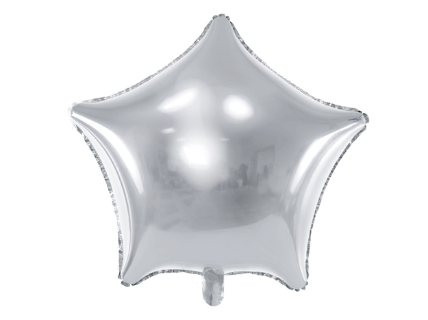 Μπαλόνι foil αστέρι - Aσημί (48εκ)