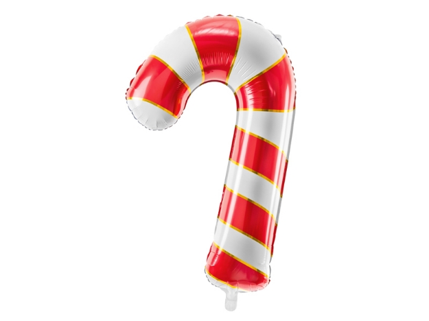 Μπαλόνι foil σε σχήμα ζαχαρωτό μπαστούνι - Kόκκινο