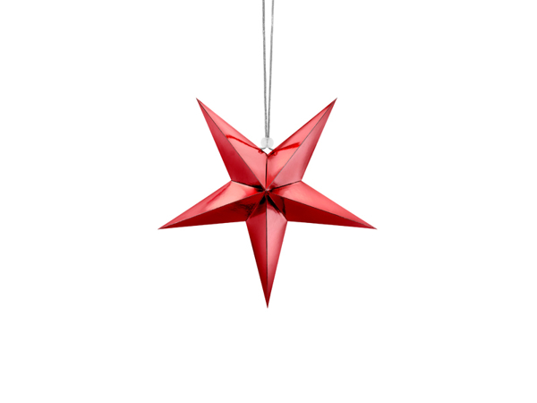 Κόκκινο διακοσμητικό αστέρι  (30εκ)