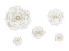 Σετ διακόσμησης λουλούδια - Vintage white (5τμχ)