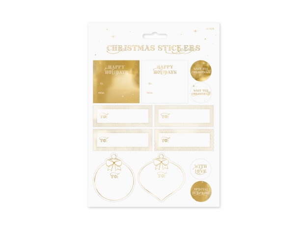 Χριστουγεννιάτικα αυτοκόλλητα - Gold