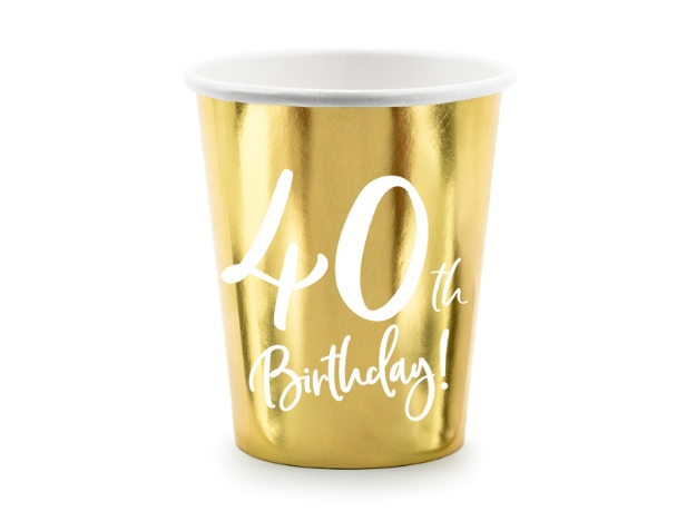 Picture of Paper cups - 40th Birthday! (6pcs)