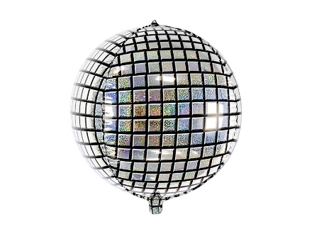 BALLON METALLIQUE ORBZ 15 GRIS PLATINE