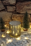 Picture of Scented soy candle in gold glass - Baby powder