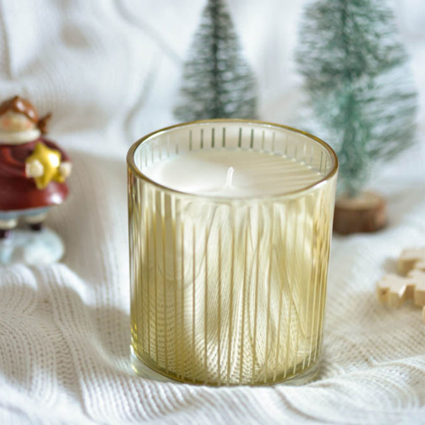 Αρωματικό κερί σόγιας σε χρυσό ποτήρι - Baby powder