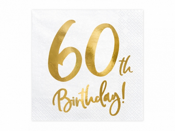 Χαρτοπετσέτες - 60th Birthday! (20τμχ)