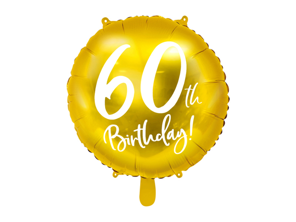 Μπαλόνι foil χρυσό 60th birthday!