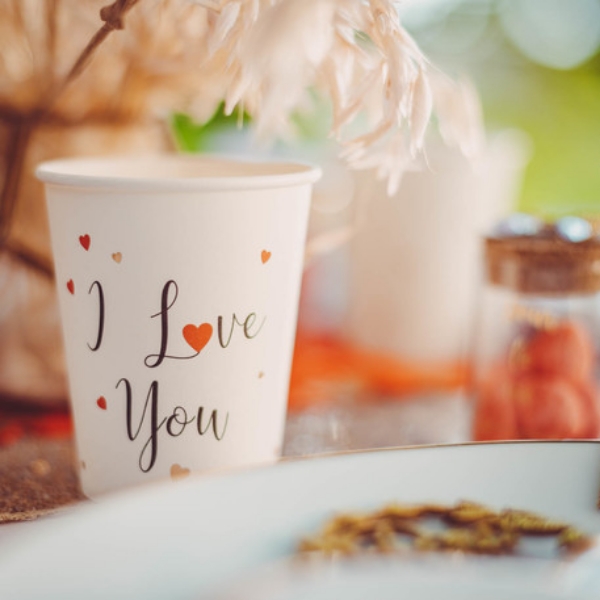 Picture of Paper cups - I love you (8pcs)