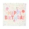 Χαρτοπετσέτες - Happy Birthday ροζ (20τμχ)