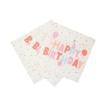 Picture of Paper Napkins - Happy Birthday pink (20pcs)