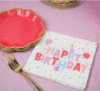 Χαρτοπετσέτες - Happy Birthday ροζ (20τμχ)