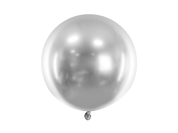 Μπαλόνι ασημί glossy (60εκ.)