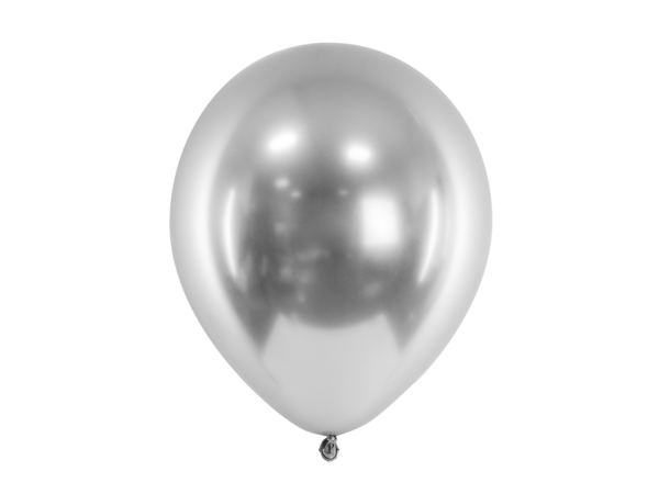 Σετ μπαλόνια ασημί glossy (5τμχ)