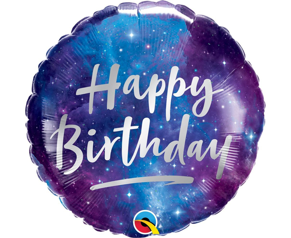 Picture of Foil balloon Ηappy birthday galaxy
