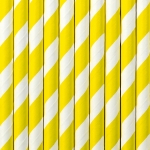 Picture of Paper straws - Yellow stripes (10pcs)