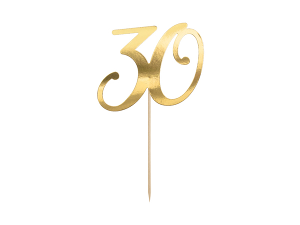 Picture of Cake topper in gold paper - 30
