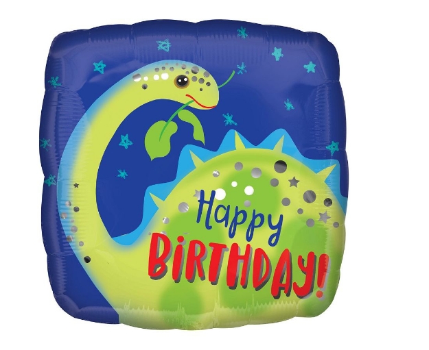 Picture of Foil square balloon Brontosaurus