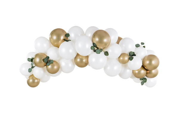 Picture of Balloon garland - White and gold
