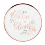 Χάρτινα πιάτα φαγητού - Baby in bloom (8τμχ)