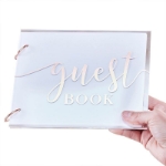 Ευχολόγιο - Βιβλίο Guestbook (ροζ χρυσό)