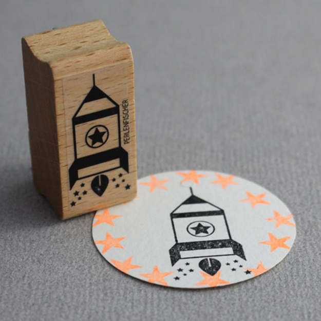 Picture of Rubber Stamp Space Rocket