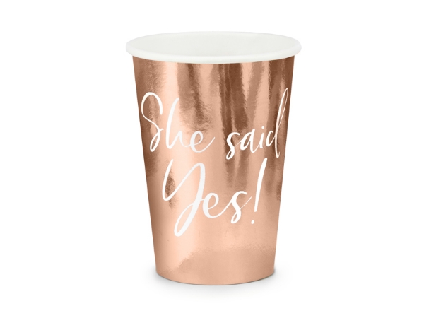 Picture of Paper cups - She said yes (6pcs)