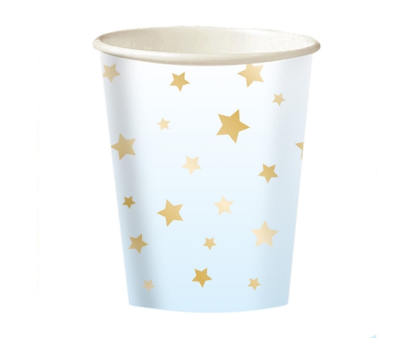 Picture of Paper cups - Οmbre blue with gold stars (8pcs)