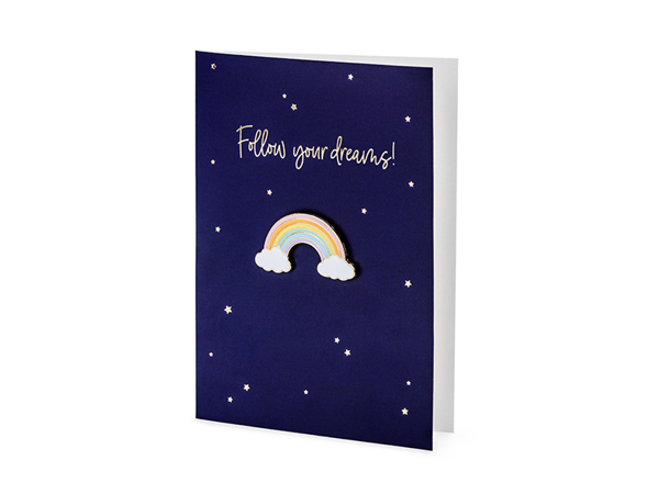 Picture of Card with enamel pin Rainbow