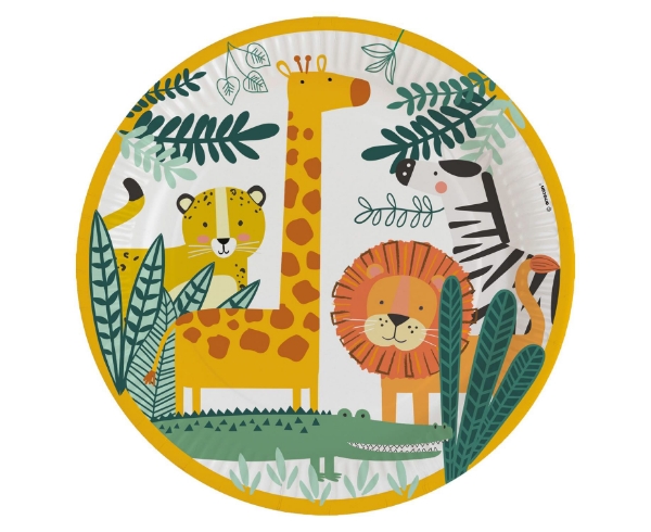 Picture of Dinner paper plates - Get wild (8pcs)