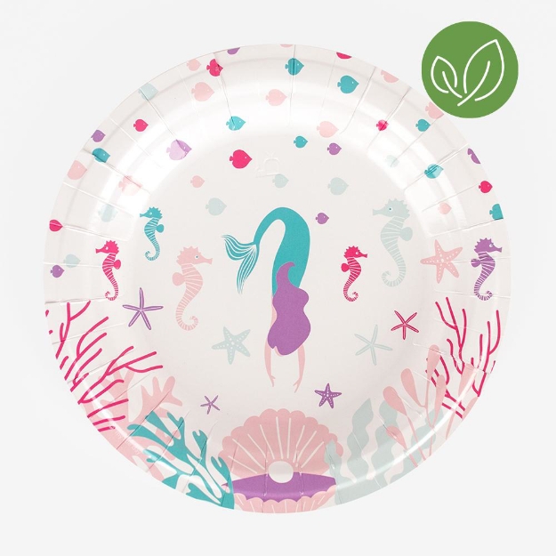Picture of Paper plates - Mermaid