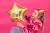 Μπαλόνι foil αστέρι - Χρυσό happy birthday