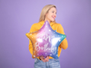 Μπαλόνι foil αστέρι - Rainbow happy birthday