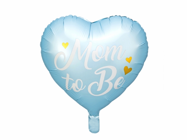 Μπαλόνι Foil καρδιά - Mom to be γαλάζιο