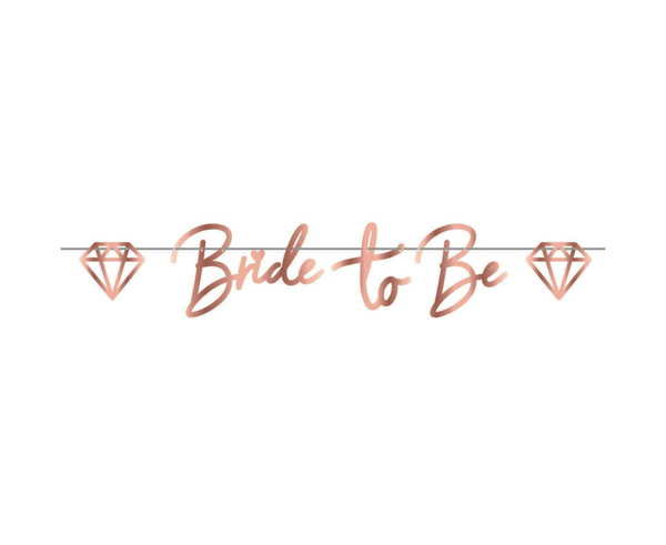 Γιρλάντα - Bride to be ροζ χρυσό