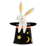 Picture of Bunny In Hat Shaped Plates.  (Meri Meri) (8pcs)