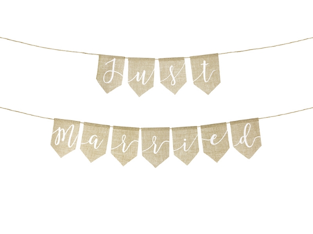 Picture of Just Married Hessian Burlap Bunting