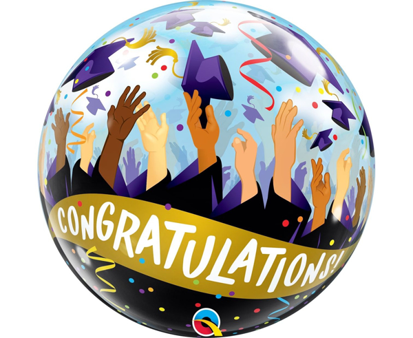 Μπαλόνι αποφοίτησης σε στρόγγυλο σχήμα - Congratulations!