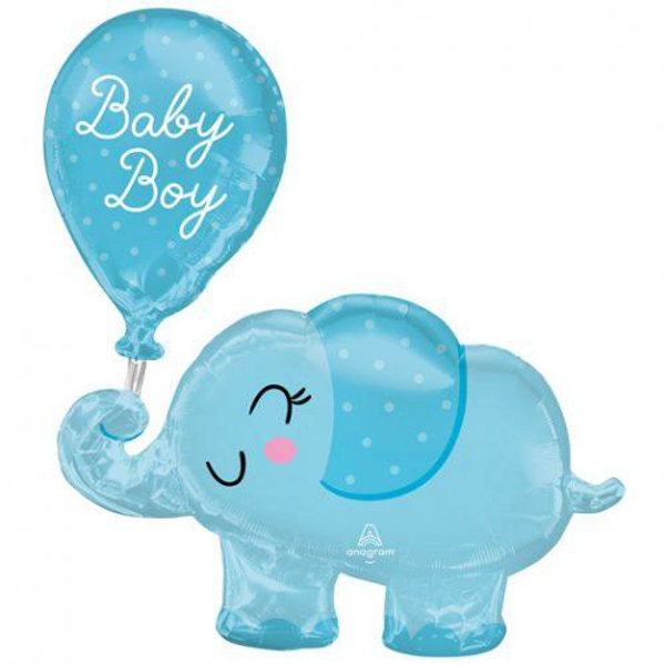 Picture of Foil balloon Elephant - Baby boy