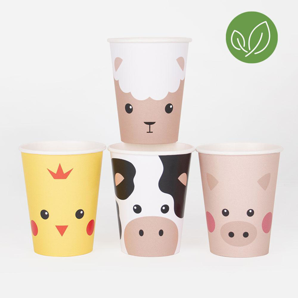 Picture of Paper cups - Farm animals