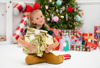 Χάρτινες σακούλες - Merry Christmas χρυσό (3τμχ) (25εκ Μ x 38εκ Υ x 11εκ Π) 