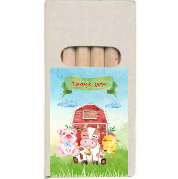Picture of Set of 6 colouring pencils - Farm