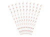 Picture of Paper Straws - Rose gold Foiled heart (10pcs)